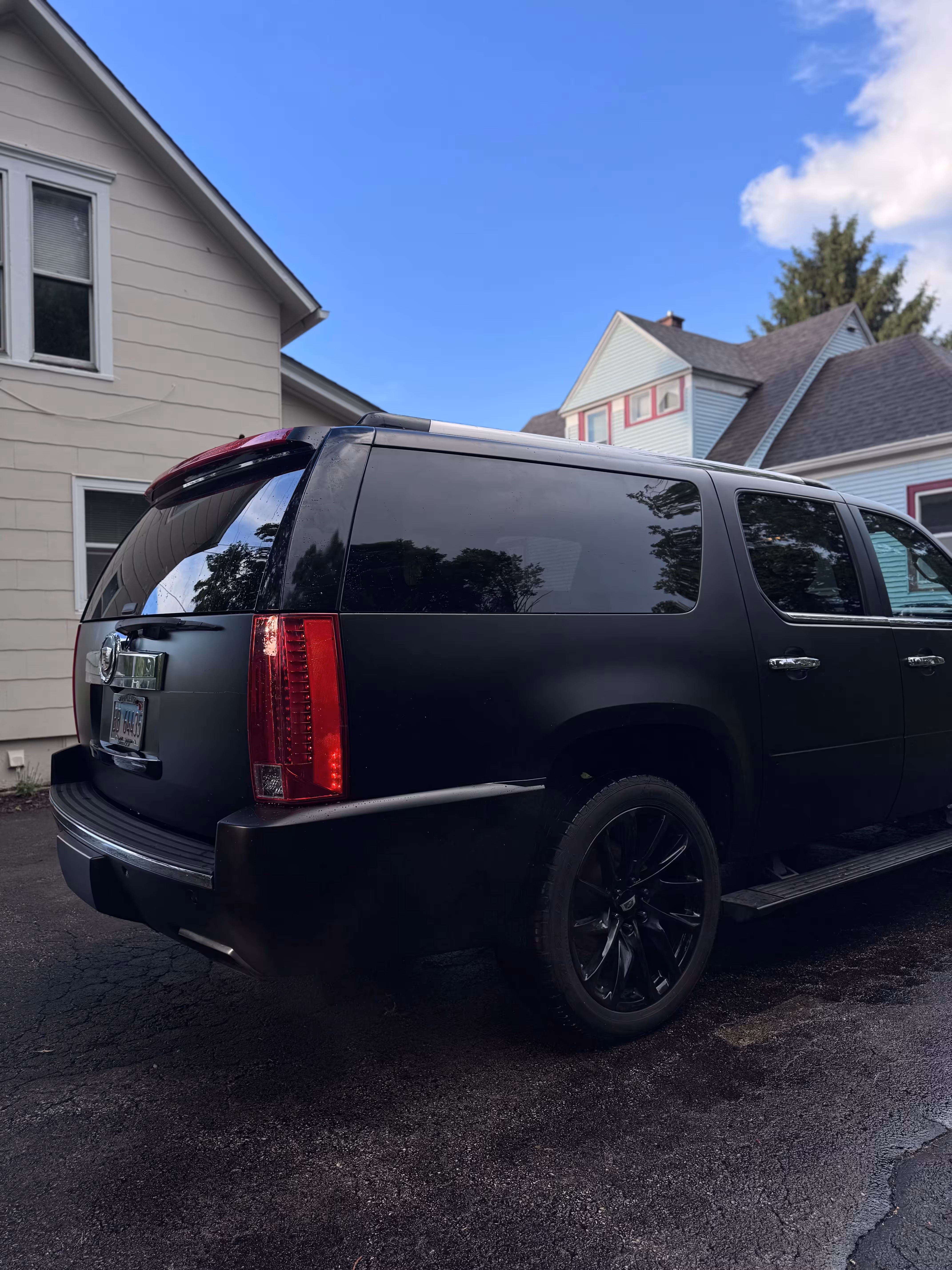 Cadillac in driveway